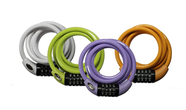 Squire Cable lock white, combinatie fietsslot 1.8m_alle kleuren