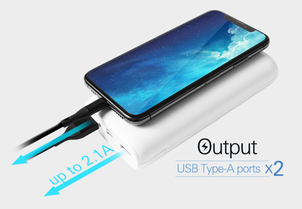 Powerbank - Powerbank 20000 mah - Powerbanks - GS15 - Wit_in werking
